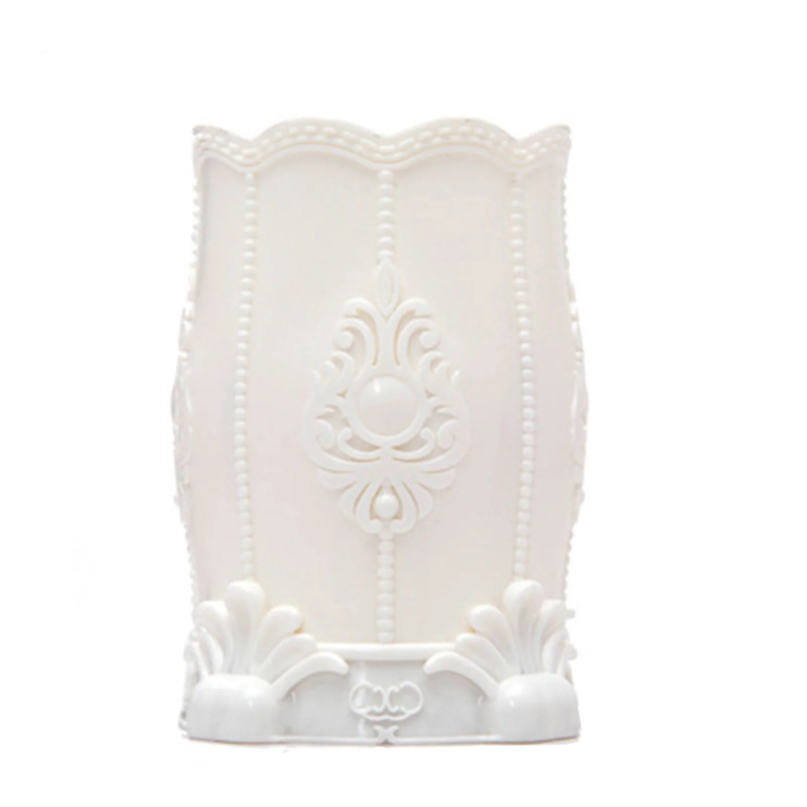 

Cute Cartoon White Flower Shape Pen Holder Creatives Desktop Stationery Makeup Storage for Home School UY8