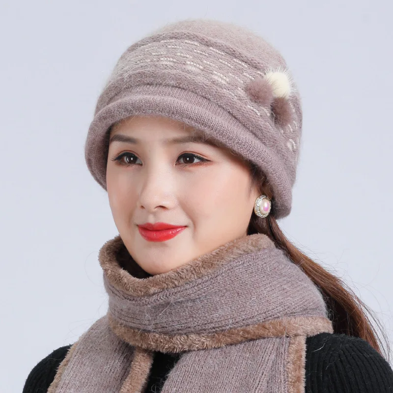 Новинка зимние женские теплые облегающие шапки Флисовый Шарф для девочек с