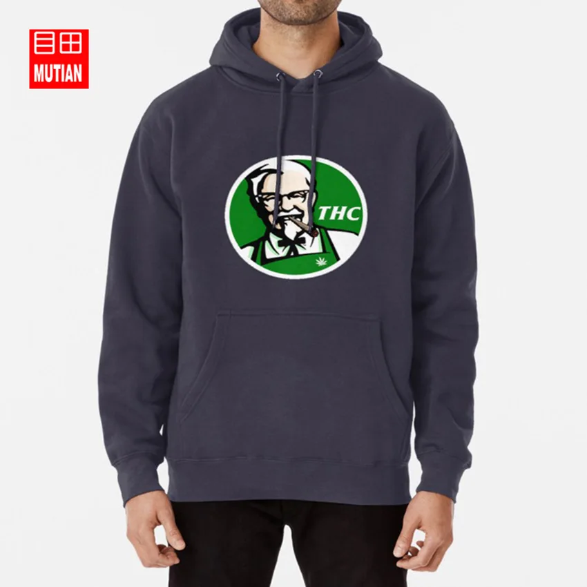 KFC пародия THC Weed. Толстовки с капюшоном kfc thc weed|Мужские толстовки и свитшоты| |