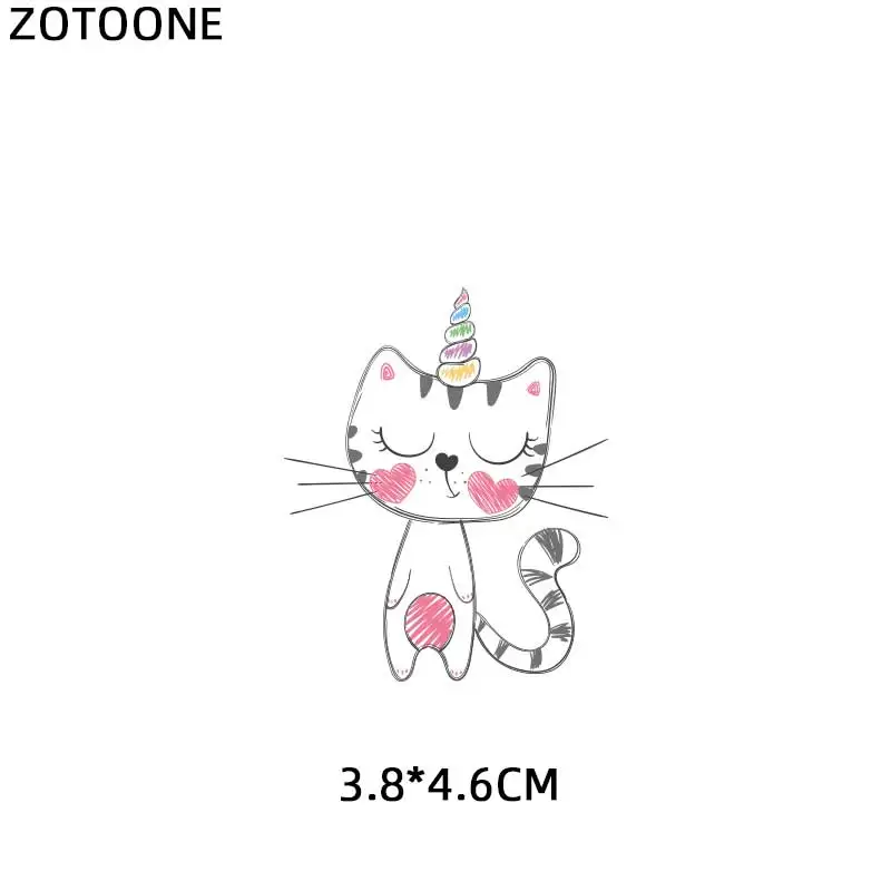 ZT1368 ZOTOONE Мультяшные наклейки с животными для железной передачи одежды DIY аксессуары футболки Платья моющиеся теплопередачи H - Цвет: ZT1368