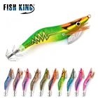 FISH KING рыболовная приманка, 3D глаза, светящиеся приманки, крючок для грузила, кальмара, крючки, искусственные приманки для креветок, Спиннер, деревянные креветки