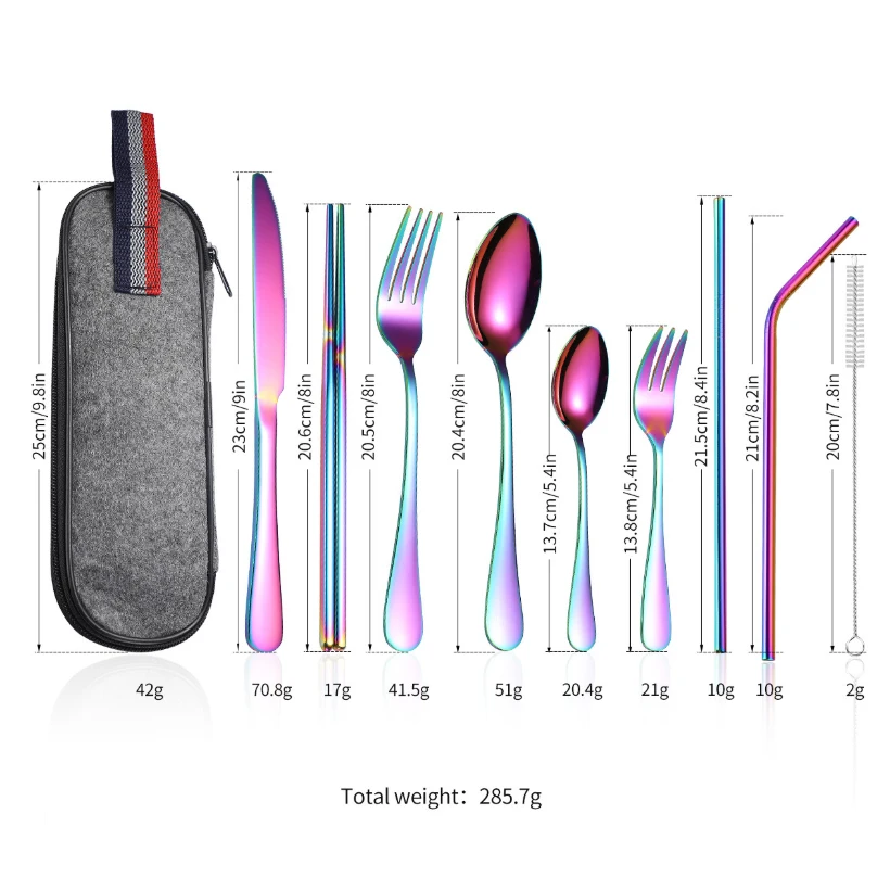 Набор столовых приборов из 9 предметов нержавеющей стали столовая посуда