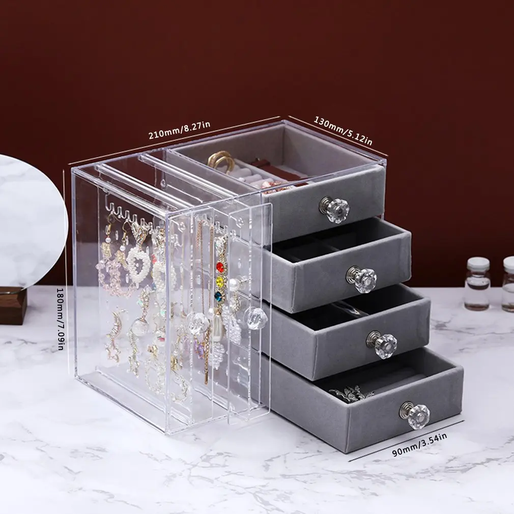 

Large-capacity Earring Jewelry Storage Box Earrings Jewelry Necklace Storage Rack Multi-layer Jewelry Storage Box Jewelry Rack