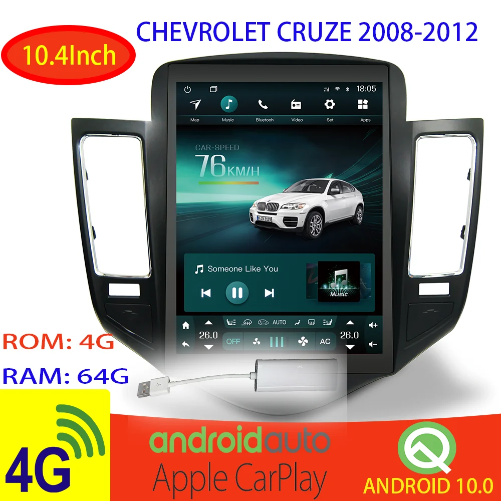 Tesla Pantalla Para Chevrolet Cruze 2008 2014 автомобильное радио мультимедийный видеоплеер