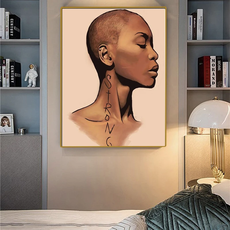 Картина на стену в африканском стиле холст плакаты и принты сексуальная девушка