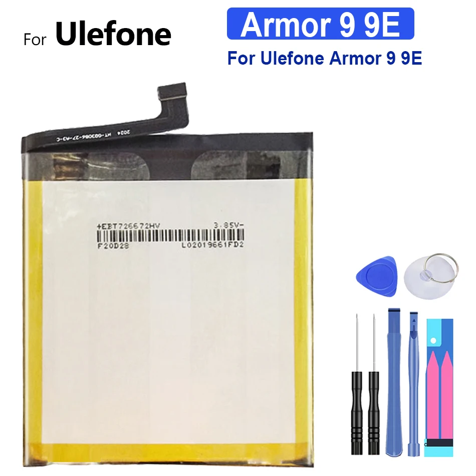 

Mobile Phone Battery 6600mAh for Ulefone Armor 9 Battery New 6.3 inch For Ulefone Armor 9E