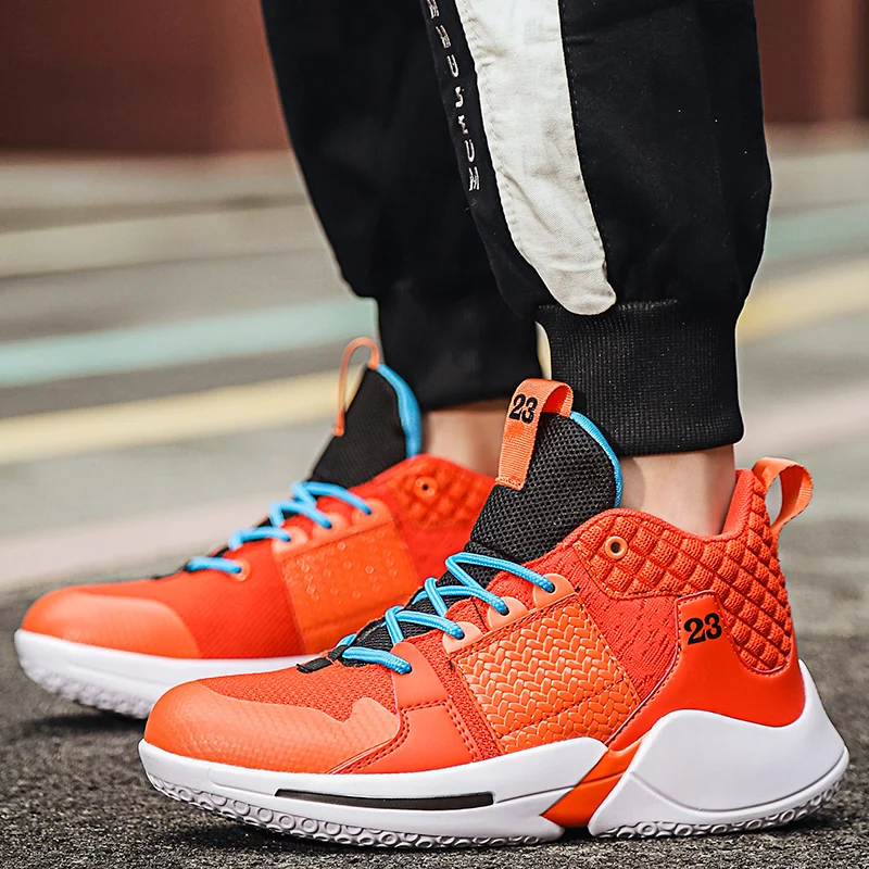 Баскетбольные кроссовки Jordan Мужская Высокая дышащая спортивная обувь с сеткой