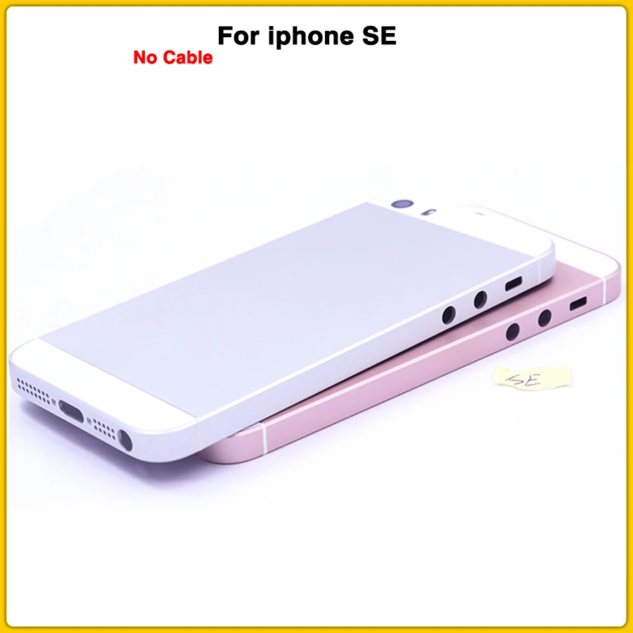 Полный Корпус чехол для iphone SE Батарея задняя крышка двери среднего шасси сменная