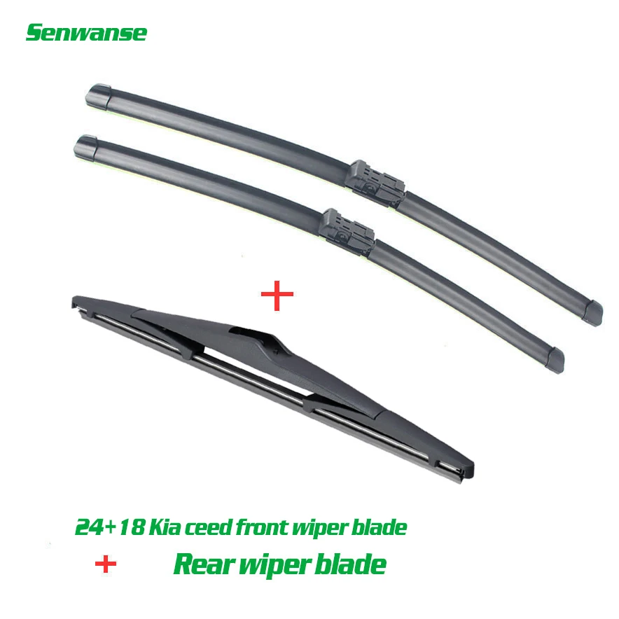 

Senwanse Front and rear Wiper Blades For Hyundai I30 2007-2010 High quality Windshield Windscreen wiper 24"+18"+12"