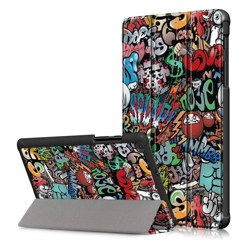 Ультратонкий чехол для samsung Galaxy Tab A 8,0 SM-T290/T295/T297 Trifold Stand Cover для samsung Окно планшета A 8,0 - Цвет: TY