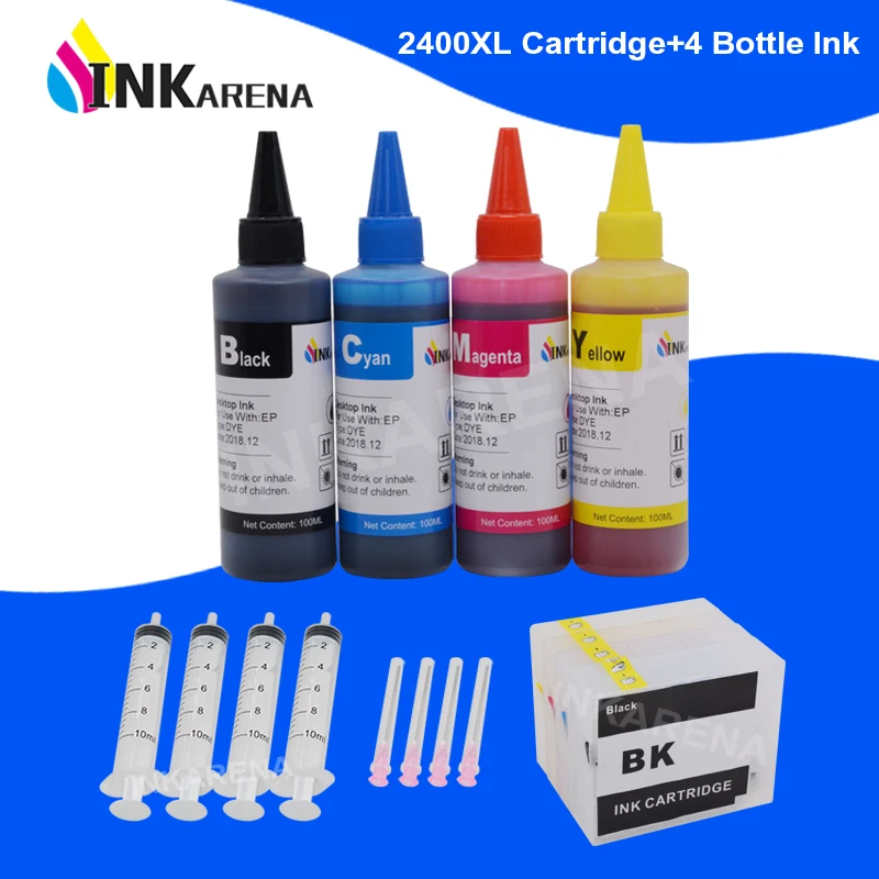 

INKARENA 400ml Bottle Ink + PGI-2400 XL Printer Ink Cartridge For Canon PGI2400 MAXIFY IB4040 IB4140 MB5040 MB5140 MB5340 MB5440