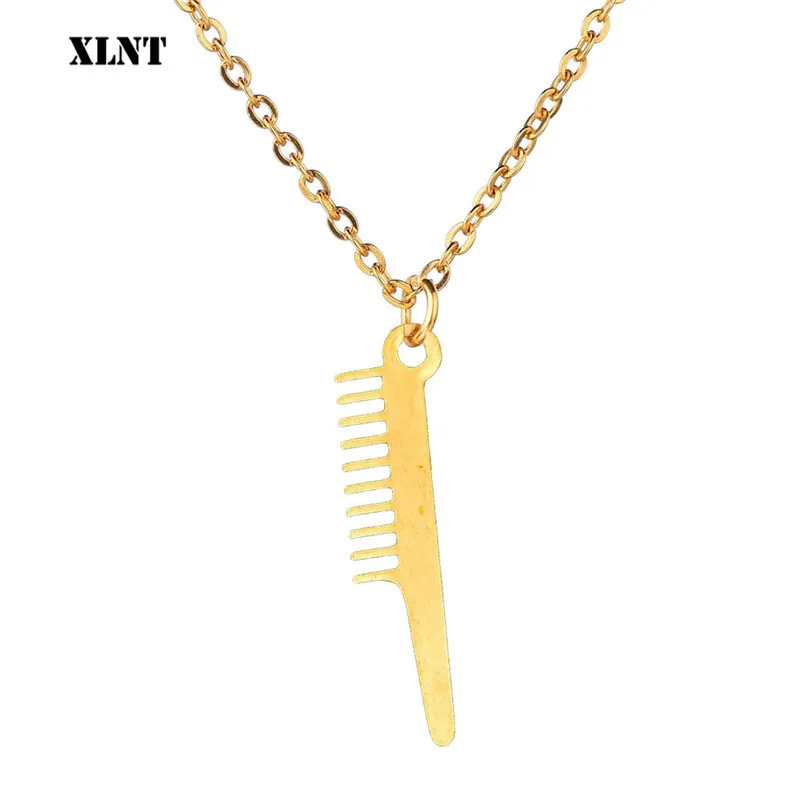 XLNT винтажное серебряное ювелирное ожерелье инструменты подвеска в виде гребня