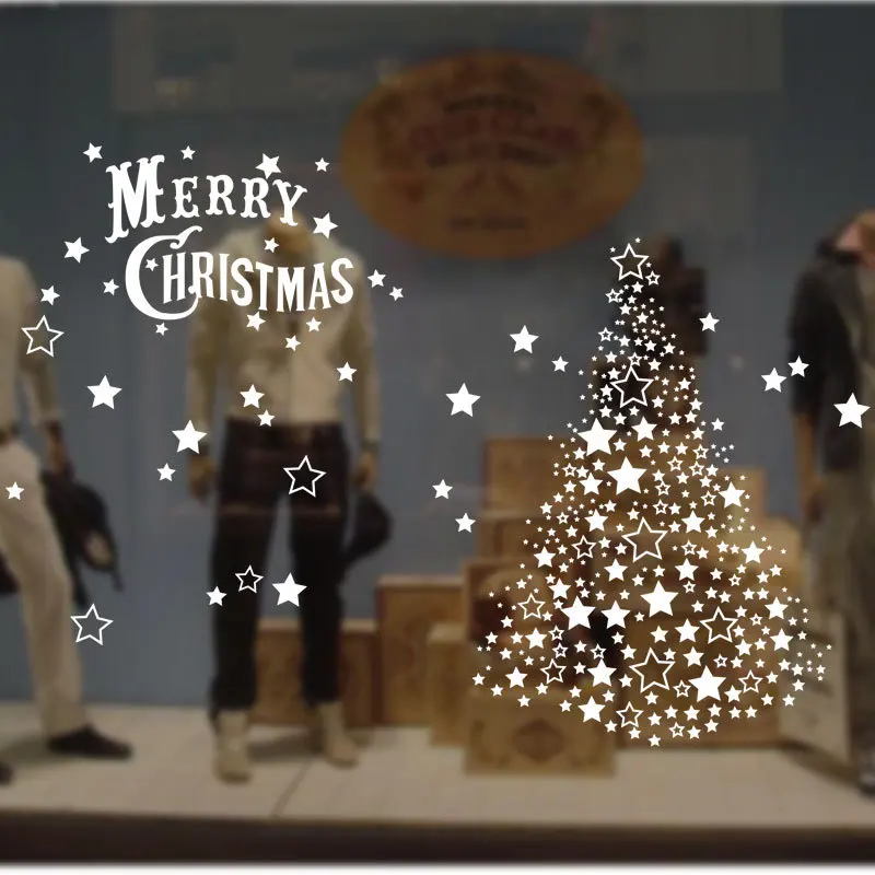 Горячая Распродажа Рождественская Снежинка Наклейка на окно зимняя стену