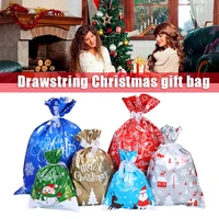 3035pcs 2021 drawstring christmas gift bags christmas candy bags wrapping pouch xmas themed print home decoration 3035pcs xqmg