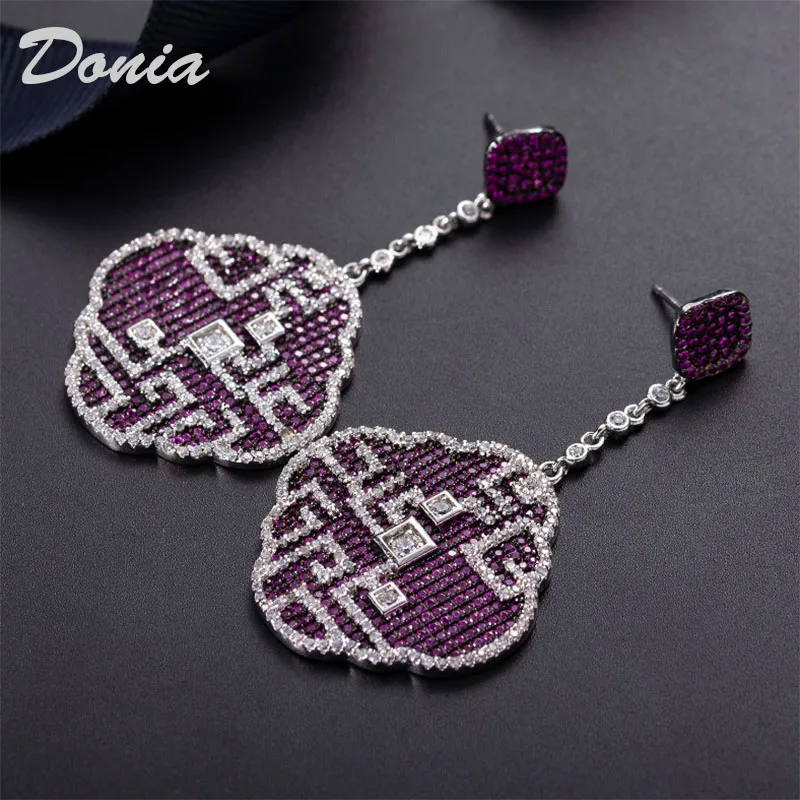 Модные ювелирные изделия Donia высококачественные серьги с микро инкрустацией из