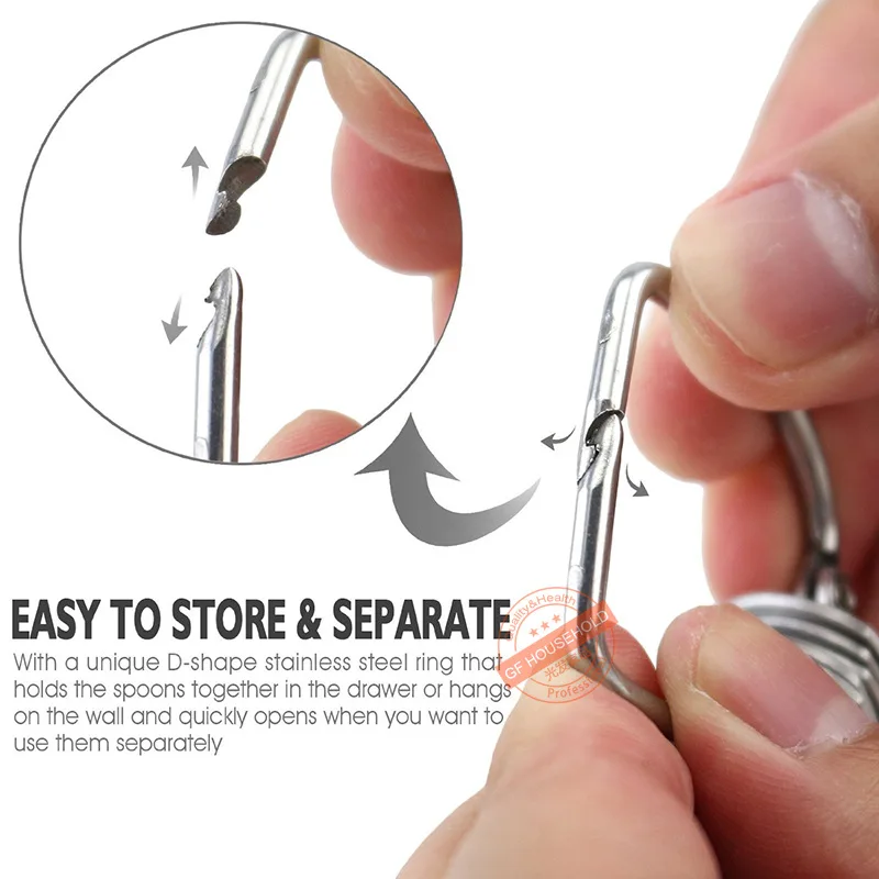 Циркулярная ложка из нержавеющей стали Amazon 8 шт. весы для выпечки diao wei chi|Мерные