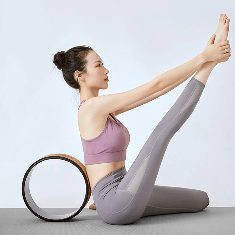 

Yoga Wheel TPE Non-Slip Yoga Spine Roller Wheel circle for Back Pain Ain Relief and Improving Backbends Flexibility Training