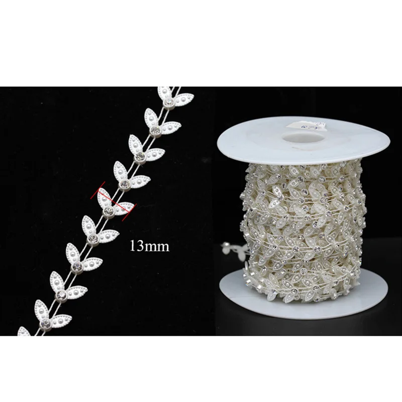 Бусины из АБС-пластика с имитацией жемчуга цепочка бусин для свадебной куклы