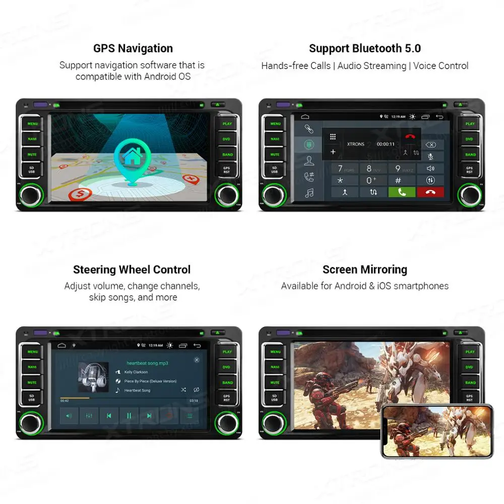 Автомобильный DVD-плеер XTRONS 6 2 &quotAndroid OS GPS радио DAB для Toyota RAV4 VIos Hilux Terios Avanza фортунер
