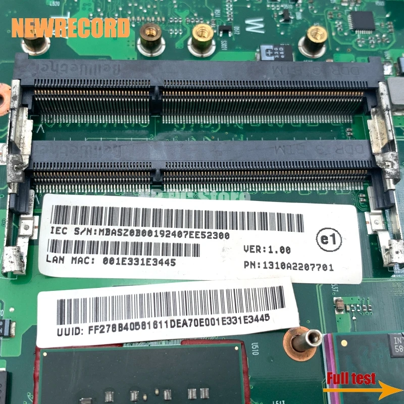 Ноутбучная материнская плата NEWRECORD 6050A2207701-MB-A02 MBASZ0B001 для Acer Aspire 8930 8930G DDR3 с графическим слотом MAIN BOARD.