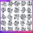 Pandach 100% реальные 925 пробы серебро, с изображением букв алфавита, A-Z Шарм имя из бисера, подходят к оригинальному браслету кулон ювелирные изделия CMC030