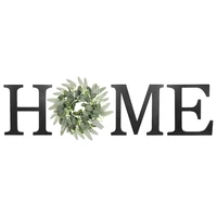 wooden home sign wall hanging decor wood home letters for wall art with artificial eucalyptus wreath rustic home decor