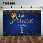 Декорации Avezano для студийной фотосъемки с изображением Маленького принца, джентльмена, ярко-синего цвета, вечеринка для мальчика день рождение