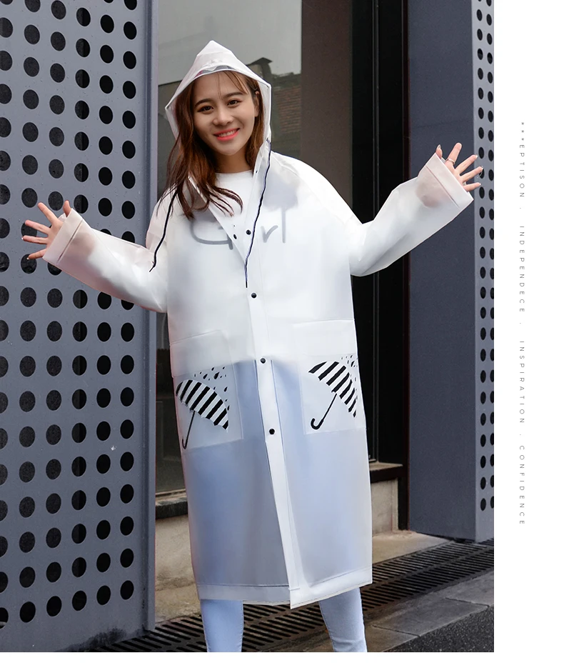 Прозрачный Женский дождевик Водонепроницаемый модный для девочек электрических