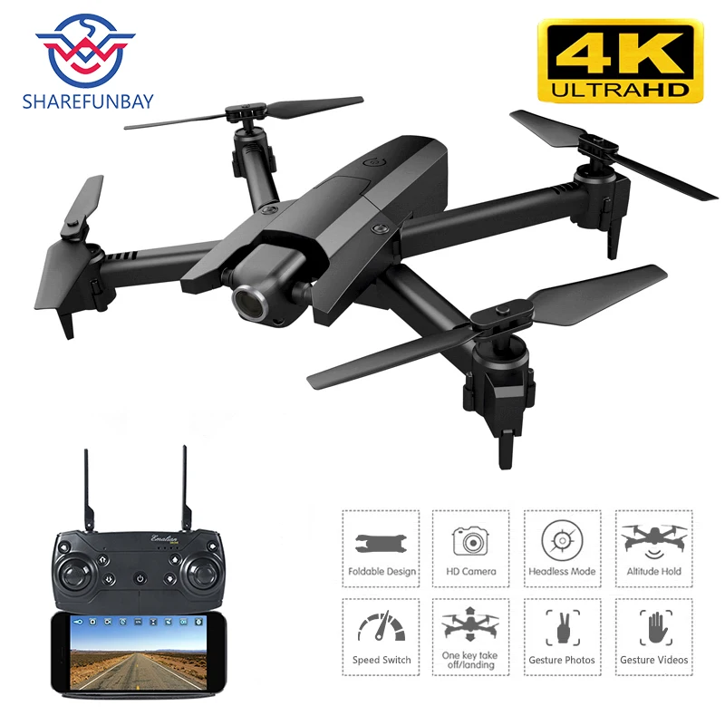 Дрон 4k HD 1080p WiFi видео в реальном времени FPV оптический поток для поддержания
