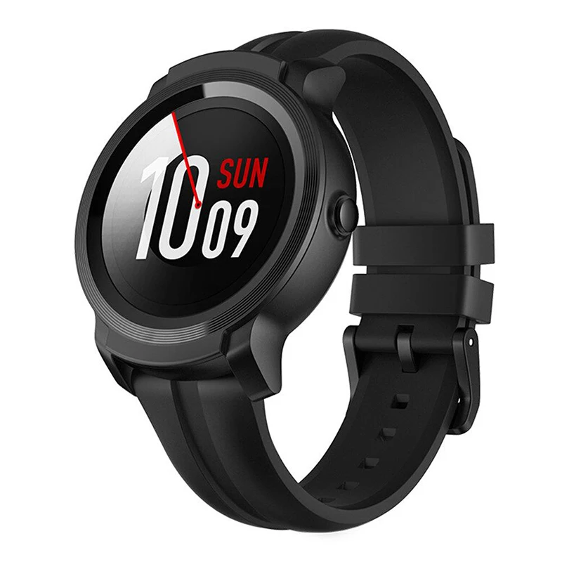 Оригинальные Global Ticwatch E2 износ ОС Google Смарт часы Bluetooth wifi 5ATM водонепроницаемые умные часы пульсометр трекер здоровья - Цвет: Shadow