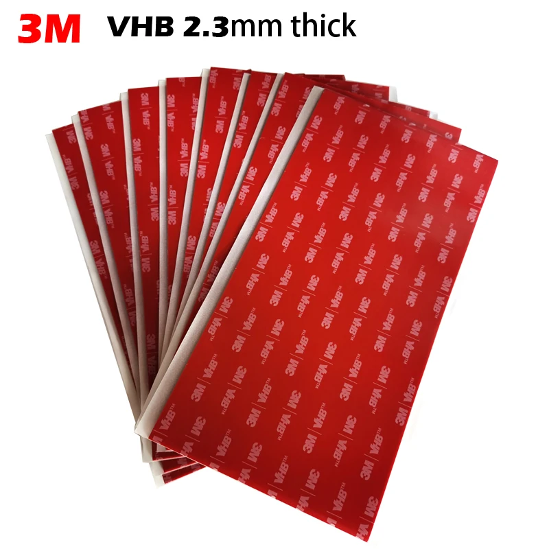 8 sheets 3M 4991 VHB  Double Sided Adhesive Foam Mounting Sticker Gasket 100mmx200mm, 2.3mm thick