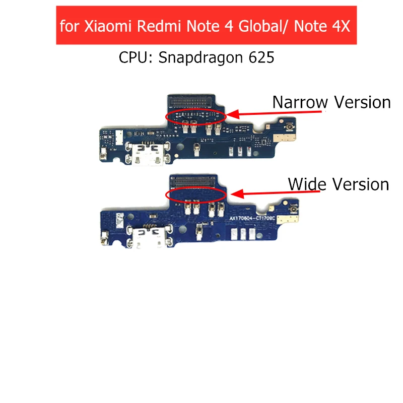 Гибкий кабель для зарядки Xiaomi Redmi Note 4 Global/ 4X зарядная док станция с разъемом USB