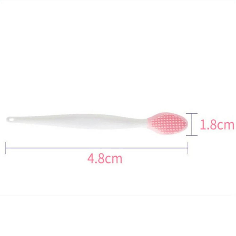 

Professional Double-sided Silicone Beauty Tools Face Exfoliating Nose Wash Blackhead Brush Eyebrow Brush Facial Cleaning Brush