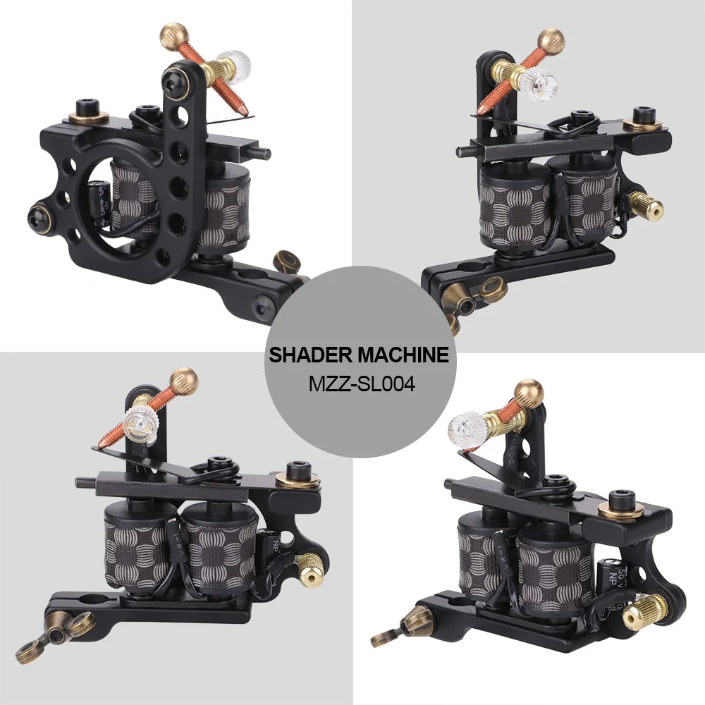 Клеймо татуировки Полный комплект 2 машины 1 источник питания 10 чернил ручки 20