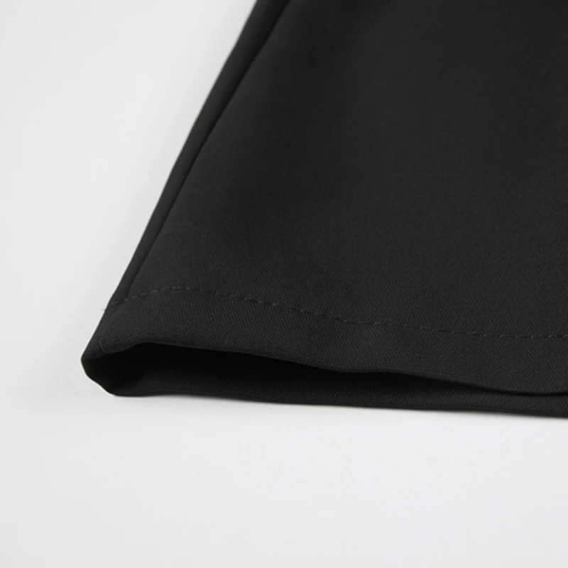 

SISPELL Casual Pants For Female High Waist Slimming Wide Leg Straight Shorts With Chain Belt Women's Casual Pant Fashion 2021