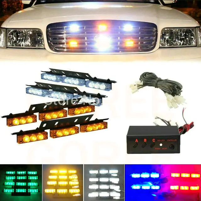 4X9 светодиодный автомобильный стробирующий световой сигнал предупредительный 36