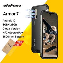 Ulefone Armor 7 Android 10 Rugged Mobile Phone  Helio P90 8GB+128GB 2.4G/5G WiFi  wireless charging Global Version Smartphone