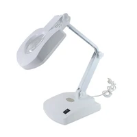 56 light bulb table magnifiers led desk lamp magnifier mobile phone maintenance tools reading beauty folding bst 8611bl