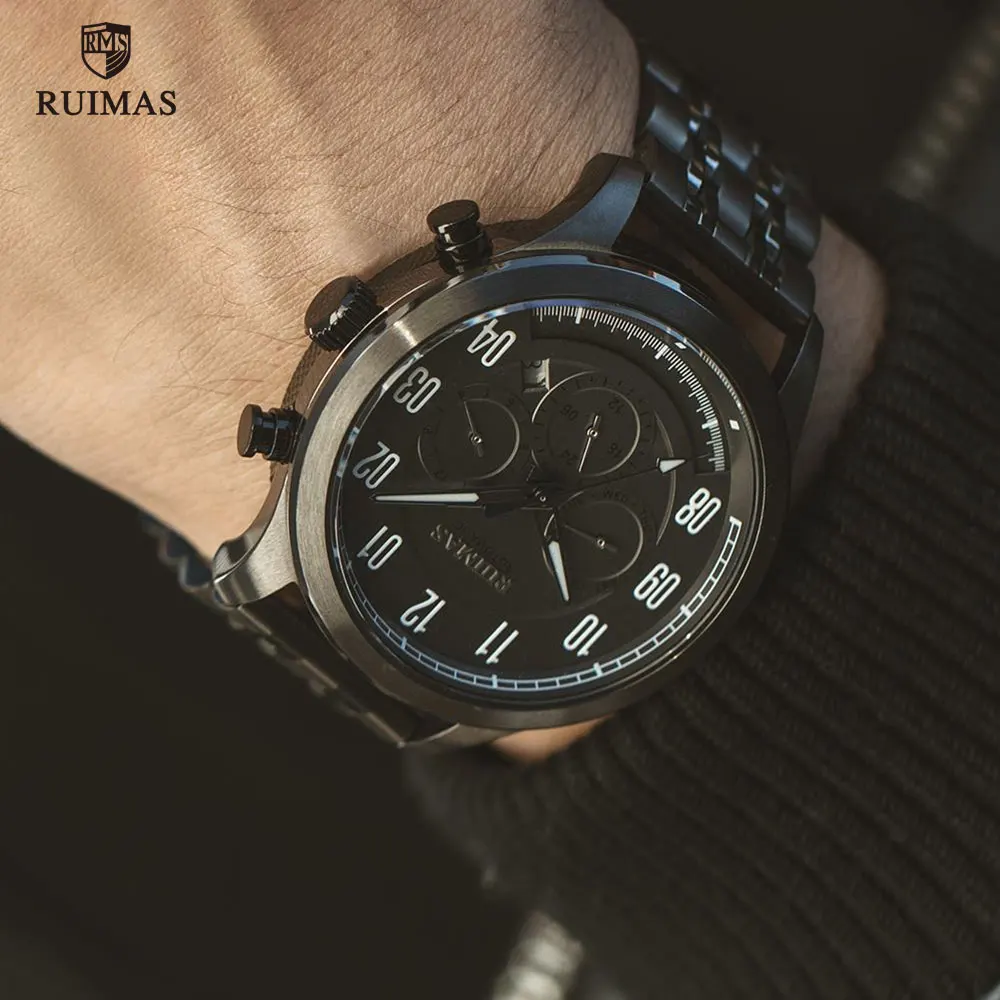 RUIMAS армейские спортивные автоматические часы мужские Дата Неделя Месяц