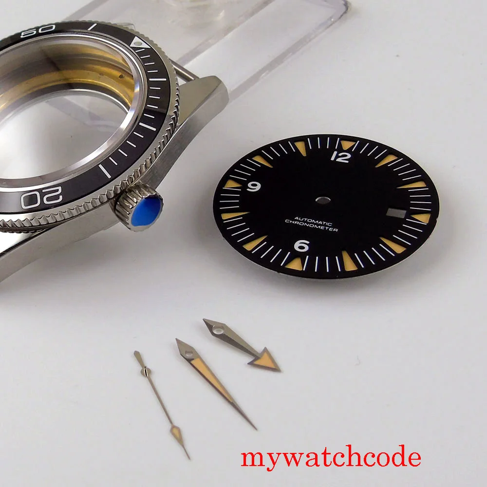 41 мм корпус из нержавеющей стали чехол для часов сапфировое стекло вращающийся