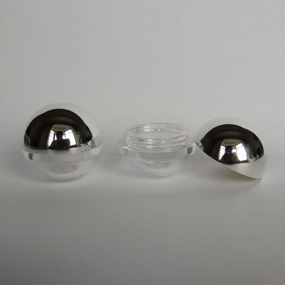 100 шт. 5g косметический мяч контейнер цвета: золотистый серебристый крышка баночка