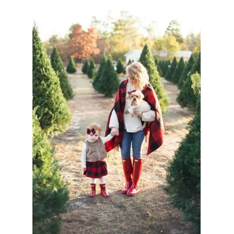 Рождественская клетчатая юбка для новорожденных девочек комплект одежды с