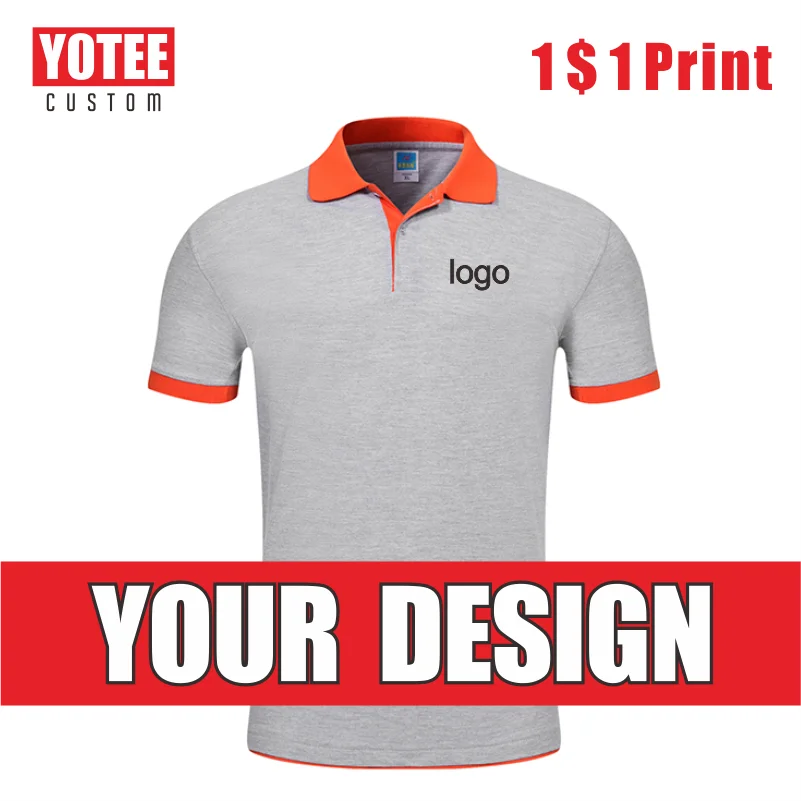 YOTEE2021 new embroidered cotton short-sleeved polo shirt company group customization cheap men and women POLO short-sleeved