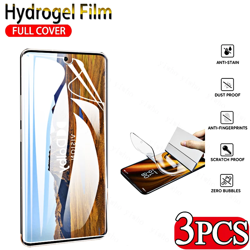 

3PCS Full Cover Screen Protectors for Xiaomi Civi 11Ultra 11X Pro Hydrogel Film Mi 9i 9A Sport Redmi Note 10 CC9 Pro 5G 8A 10S