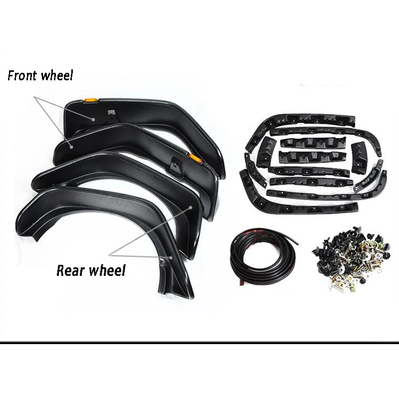 Черный Брызговики SHINEKA для Jeep Wrangler JK 2007- колеса для бровей, брызговики, внедорожные аксессуары для Jeep Wrangler JK - Цвет: Черный