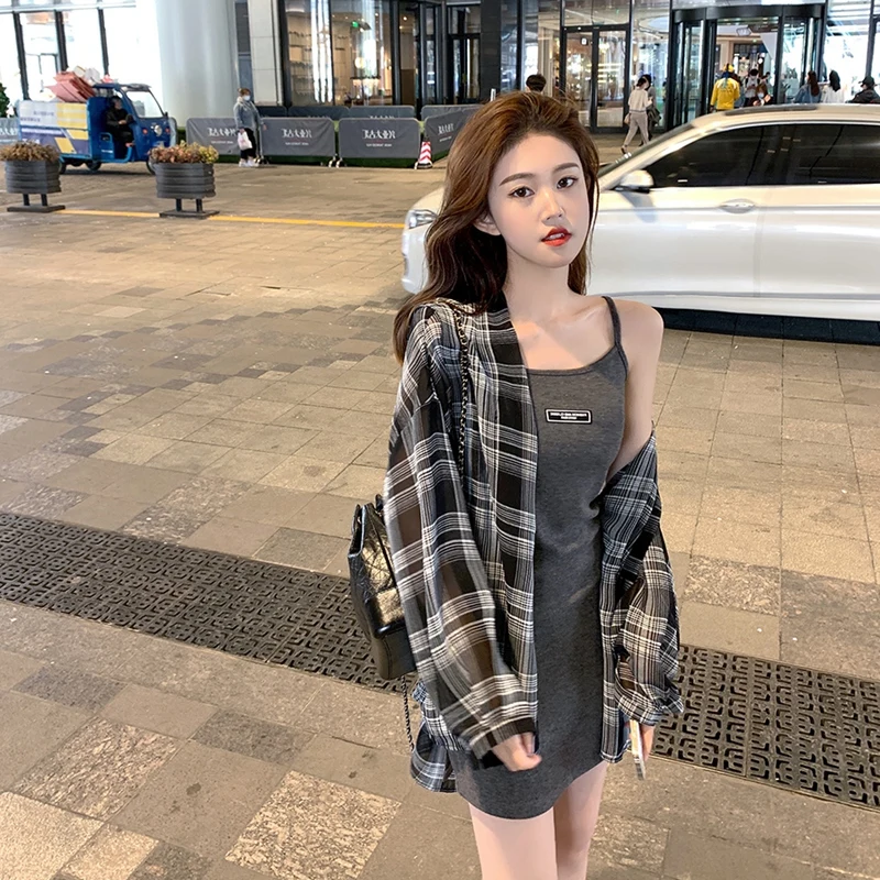 

Shirt Coat Women's Thin Loose Retro Hong Kong Style Design Blouse Western Style All-Matching Long Sleeve Sunscreen Coat Summer