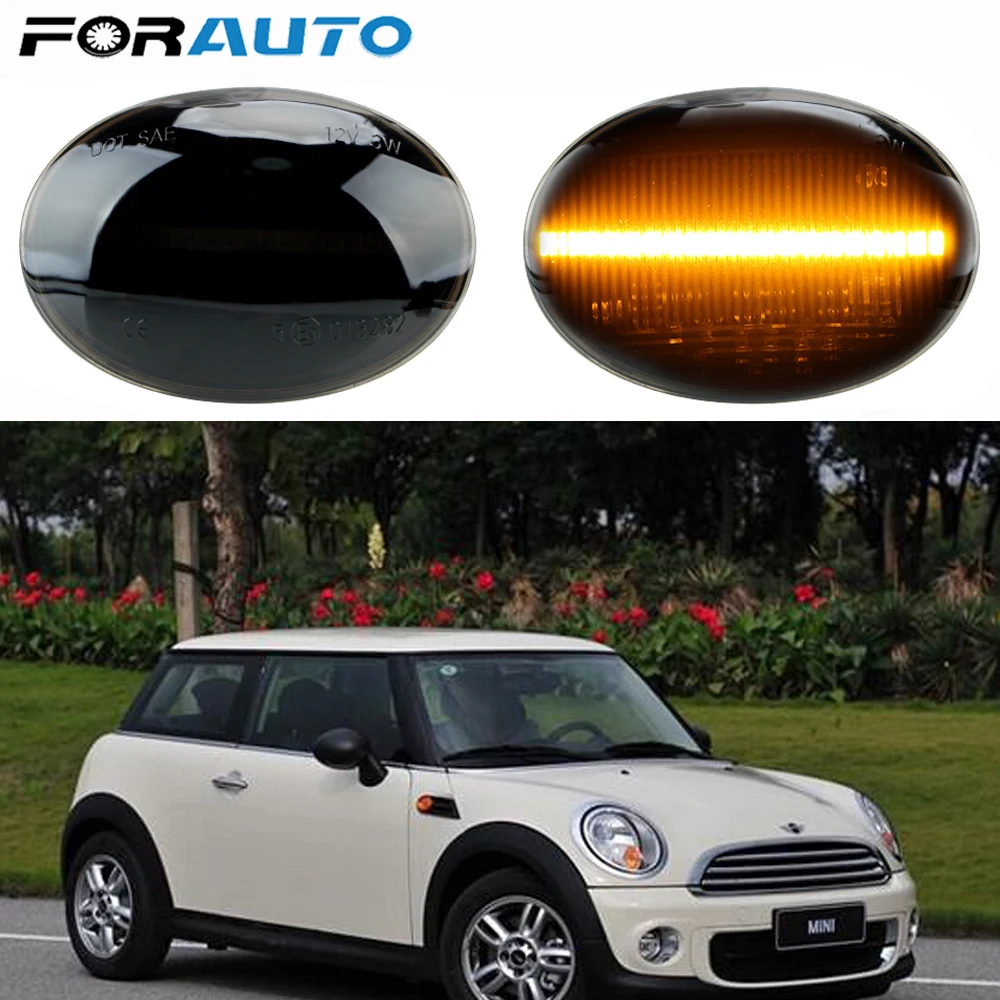 

Пара Для BMW MINI Cooper R56 R57 R58 R59 2007-2013 сигнальная лампа светодиодный Автомобильные Боковые габаритные огни указатели поворосветильник