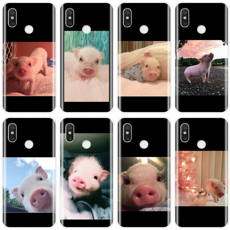 Милый маленький розовый Силиконовый чехол для телефона с изображением поросенка