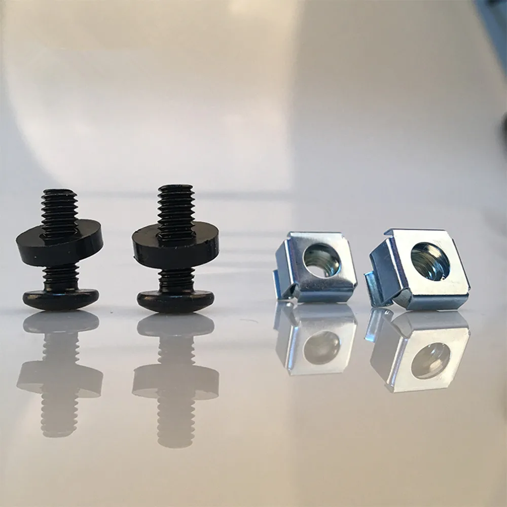 

Fixing Screws Set M6 For Cabinets Mounting Accessories (Screw + Washer + Zinc Plating Caged Nut) Rack Mount Server Routers