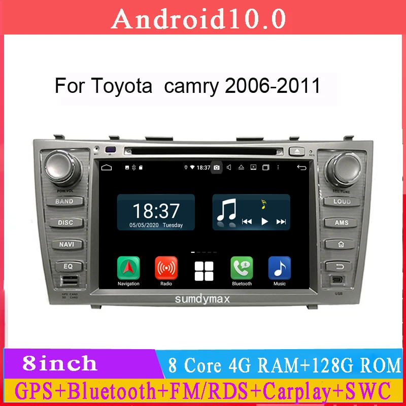 

4 + 128G Android 10 автомобильное радио, аудио стерео для toyota camry 2006-2011, автомобильный мультимедийный плеер, gps-навигация, головное устройство